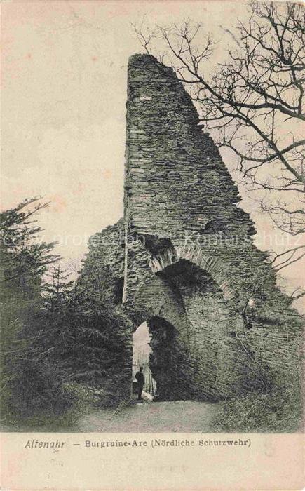 Altenahr Ahrweiler Rheinland-Pfalz Burgruine Are noerdliches Schutzwehr