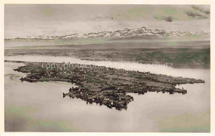 Insel Reichenau mit Saentisblick Appenzeller Alpen