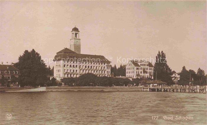 Bad Schachen LINDAU Bodensee Bayern Ansicht vom See aus