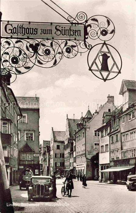 LINDAU  Bodensee Bayern Gasthaus zum Suentzen Tuerschild Hauptstrasse