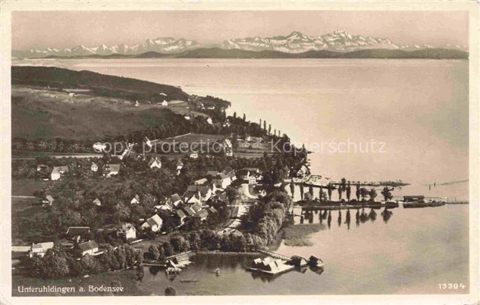 Unteruhldingen-Muehlhofen Bodensee Panorama Schweizer Alpen