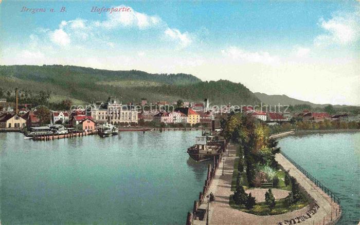 BREGENZ Vorarlberg Bodensee Hafenpartie Mole