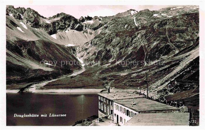 Douglashuette Douglashuette 1924m Luenersee Vorarlberg AT Berghaus mit Luenersee
