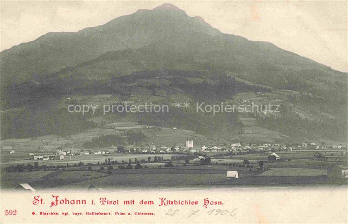 St Johann Tirol AT Panorama Blick gegen Kitzbichler Horn
