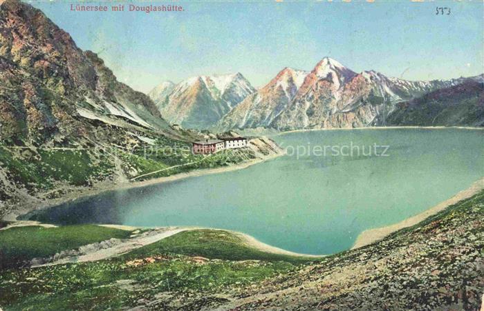 Luenersee 1969m Vorarlberg AT Panorama mit Douglashuette Alpen