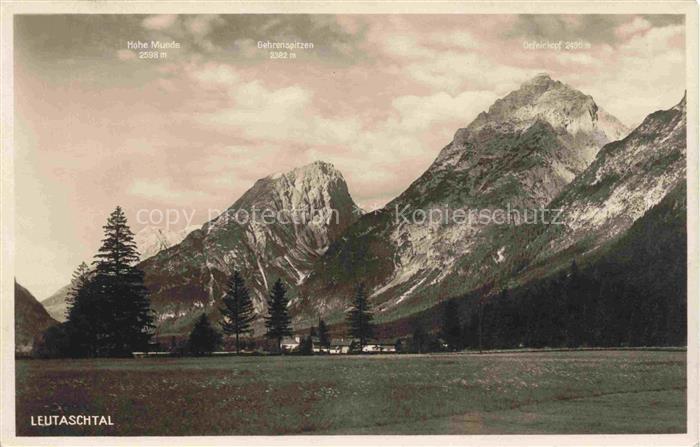 Leutaschtal Tirol AT Panorama Blick gegen Hohe Munde Gehrenspitzen Oefelekopf We