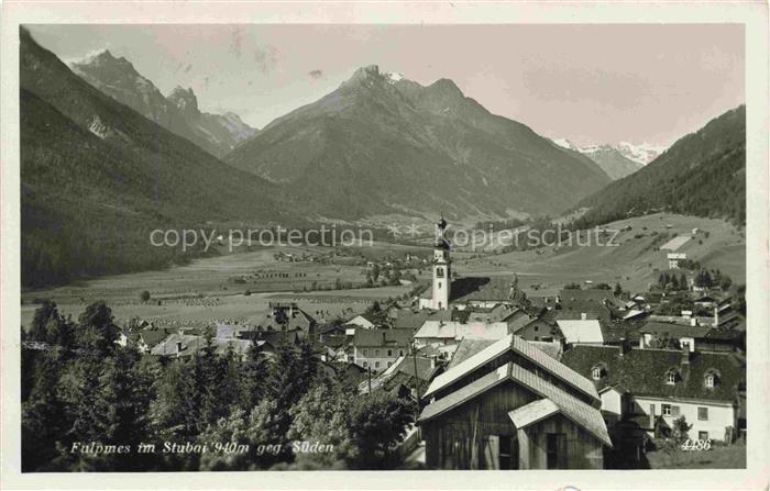 Fulpmes Innsbruck Tirol AT Teilansicht mit Kirche Panorama Blick gegen Sueden