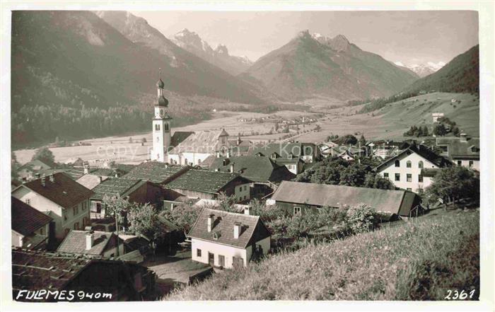 Fulpmes Innsbruck Tirol AT Teilansicht mit Kirche Panorama Alpen