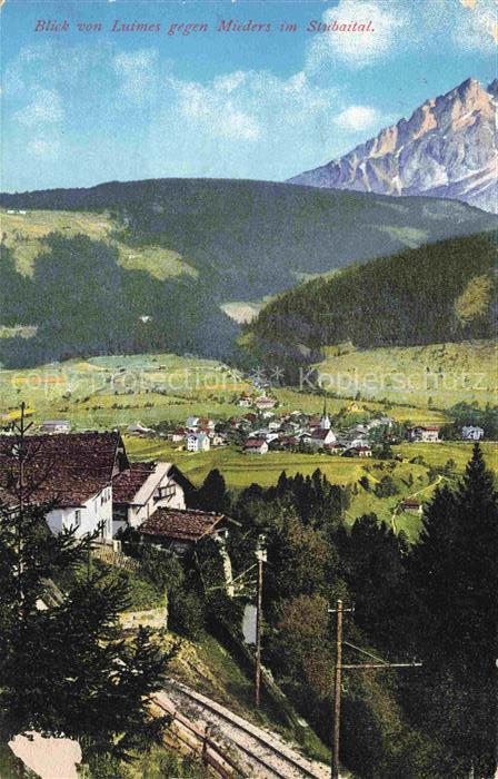 Mieders Stubaital Tirol AT Panorama Blick von Luimes