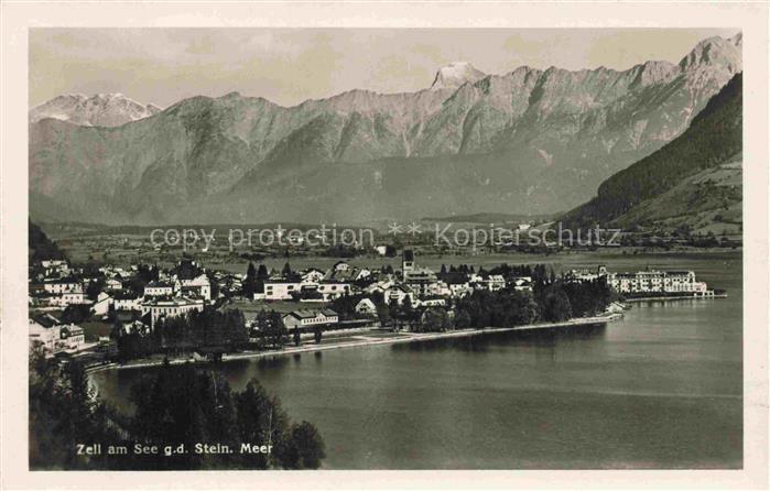 Zell See AT Panorama Blick gegen Steinernes Meer