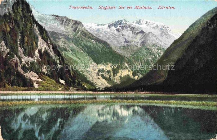 Mallnitz Tauernbahn Kaernten AT Stapitzer See Alpen