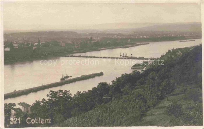 Coblenz KOBLENZ Panorama Blick ueber den Rhein