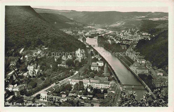 BAD EMS Rheinland-Pfalz Panorama lahnabwaerts