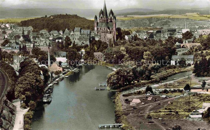 LIMBURG  Lahn Panorama Blick von der Autobahnbruecke Dom