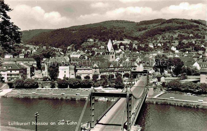 Nassau  Lahn Rheinland-Pfalz Stadtpanorama Luftkurort Lahnbruecke