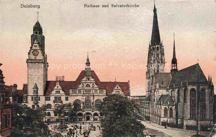 DUISBURG  Ruhrort Rathaus Salvatorkirche