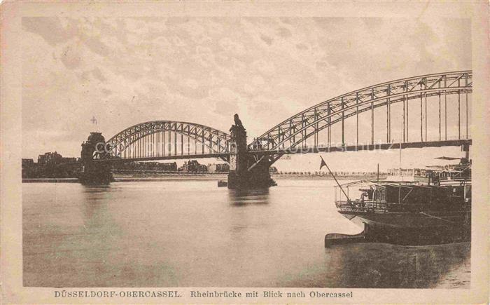 Oberkassel DuessELDORF Rheinbruecke mit Blick nach Oberkassel