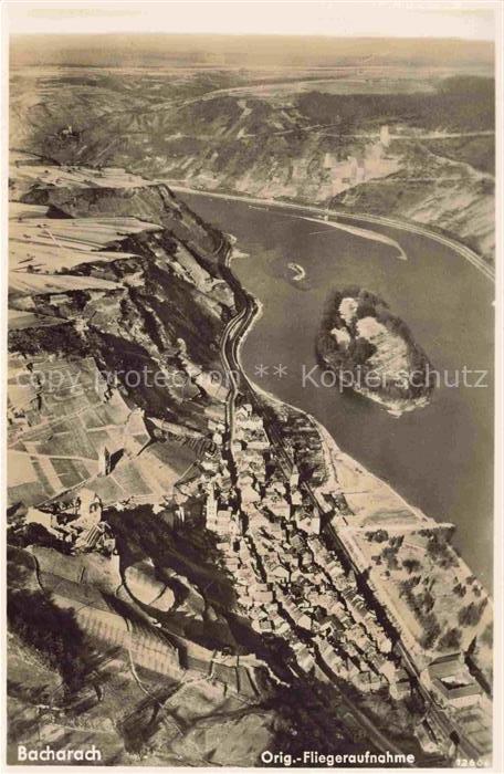 Bacharach Rheinland-Pfalz Fliegeraufnahme