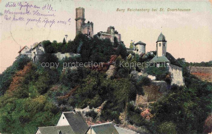 St Goarshausen Rhein Burg Reichenberg mit Schloss