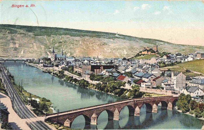 Bingen Rhein Rheinland-Pfalz Panorama Rheinbruecke