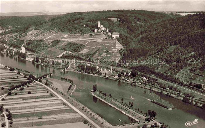 Neckarzimmern Neckarpartie Fliegeraufnahme