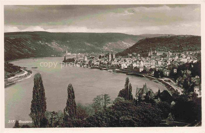 Boppard Rhein Rheinland-Pfalz Rheinpartie Fliegeraufnahme