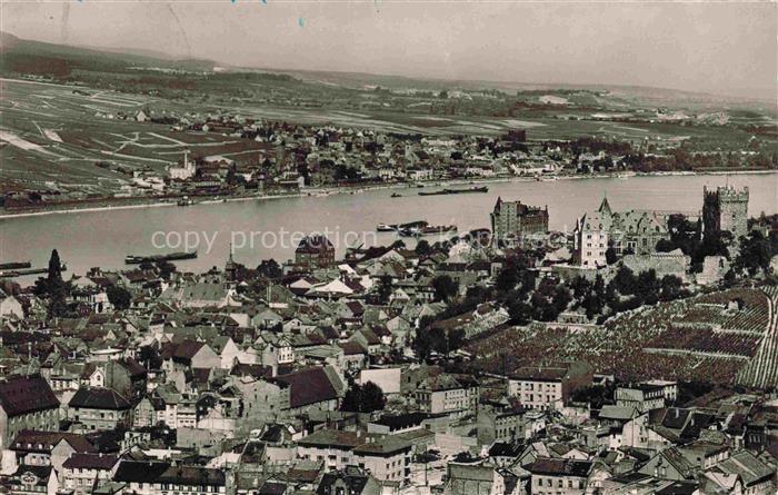 Bingen Rhein Rheinland-Pfalz Rheinpartie Fliegeraufnahme