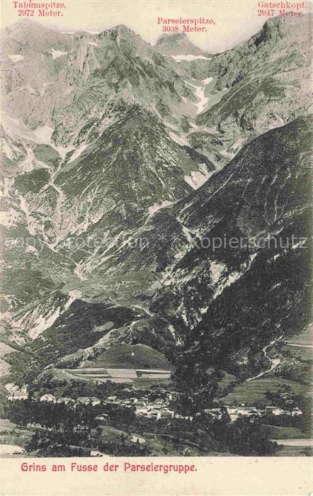 Grins Arlberg Tirol AT am Fusse der Parseiergruppe