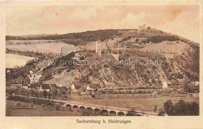 Sachsenburg Heldrungen Kyffhaeuserkreis Thueringen Panorama