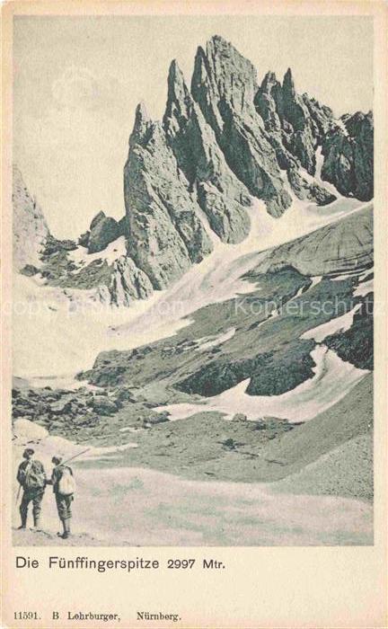 Fuenffingerspitze 2997m Punta delle Cinque Dita Suedtirol IT Panorama