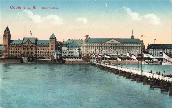 Coblenz KOBLENZ Schiffbruecke Rheinpartie