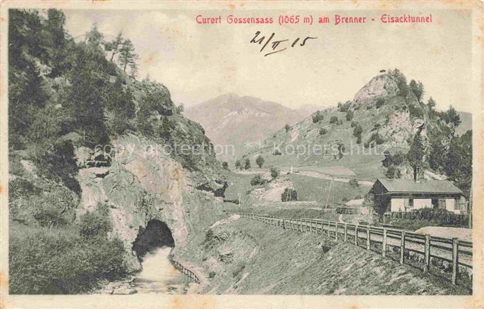 Gossensass Colle Isarco 1100m Bolzano Suedtirol IT am Brenner mit Eisacktunnel