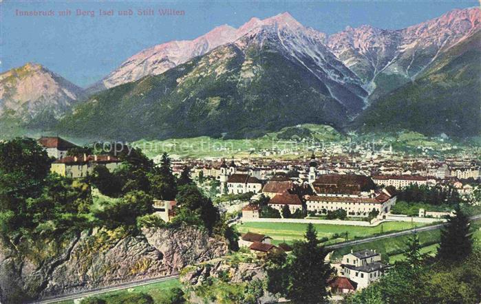 INNSBRUCK Tirol AT mit Berg Isel und Stift Wilten