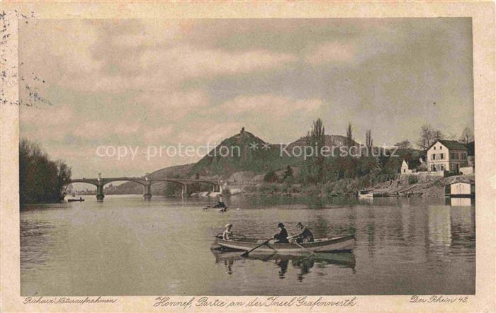 Honnef BAD HONNEF Partie an der Insel Grafenwerth