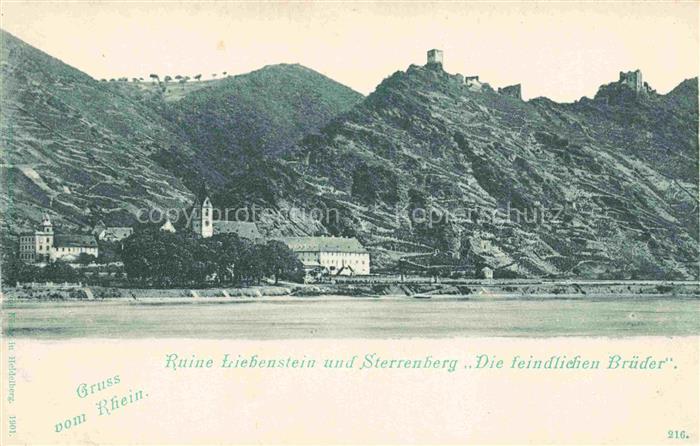 Kamp-Bornhofen Rhein Ruine Liebenstein und Sterrenberg Die feindlichen Brueder