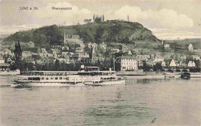 Linz Rhein Rheinland-Pfalz Rheinpartie mit Faehrschiff