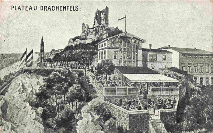 Drachenfels Ruine Koenigswinter NRW Burgruine Restaurant