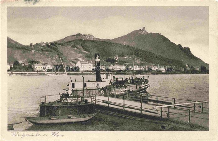 Koenigswinter Rhein Rheinpartie Schiffsanlegestelle