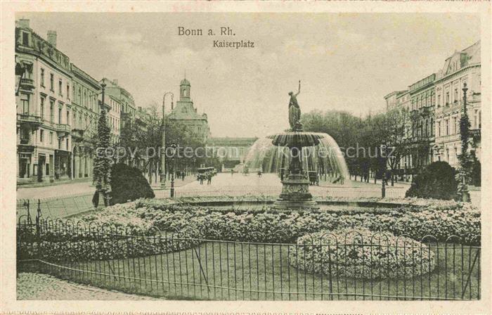 BONN Rhein Kaiserplatz Springbrunnen