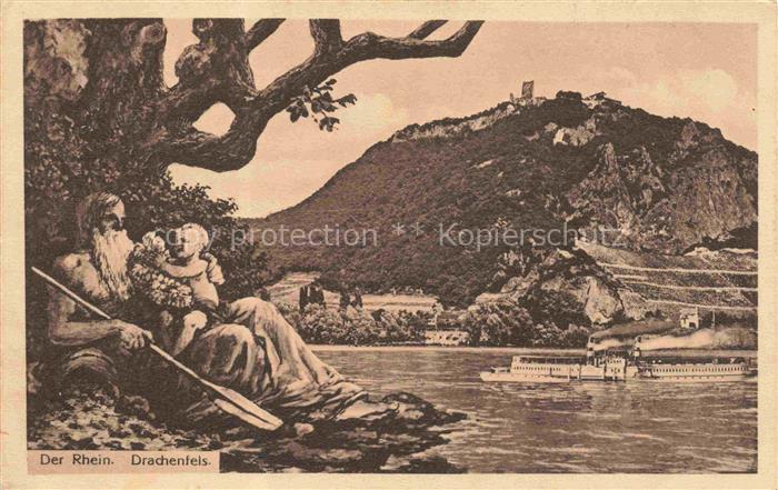 Drachenfels Ruine Koenigswinter NRW Rheinpartie