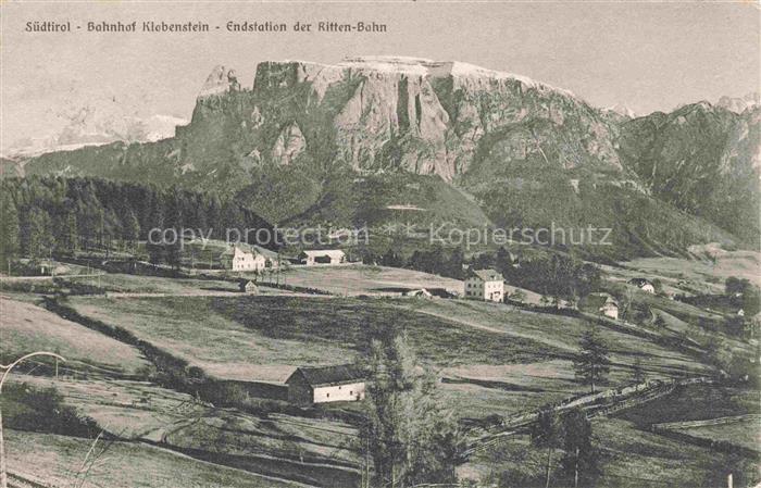 Klobenstein Ritten Collalbo Renon Suedtirol IT Bahnhof Endstation der Ritten Bah