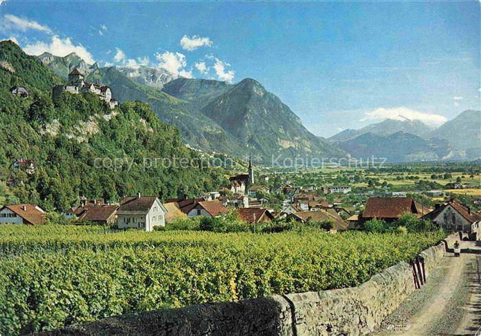 Vaduz Liechtenstein FL Schloss Vaduz Panorama