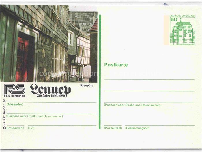 Lennep Remscheid NRW Motiv in der Altstadt Kraspuettstrasse