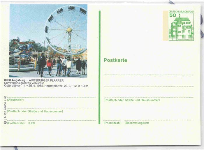 AUGSBURG  CITY Augsburger Plaerrer Schwabens groesstes Volksfest Riesenrad