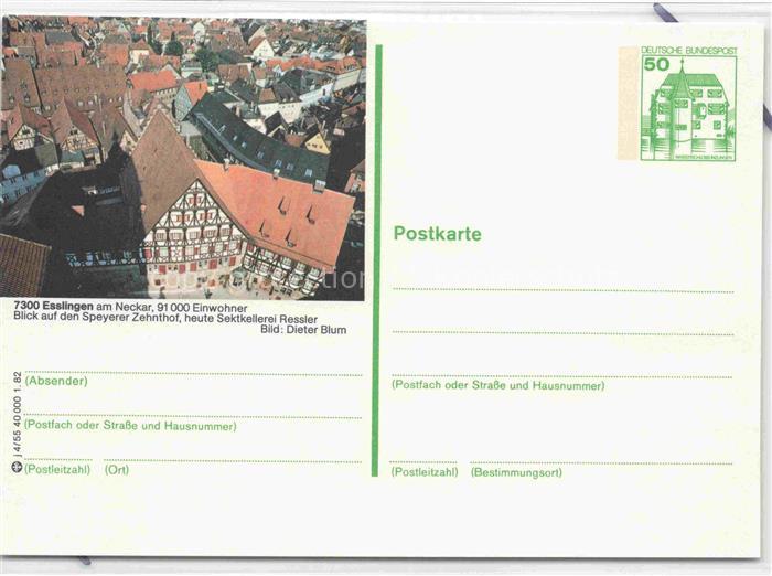 EssLINGEN  Neckar Speyerer Zehnthof heute Sektkellerei Ressler Luftaufnahme