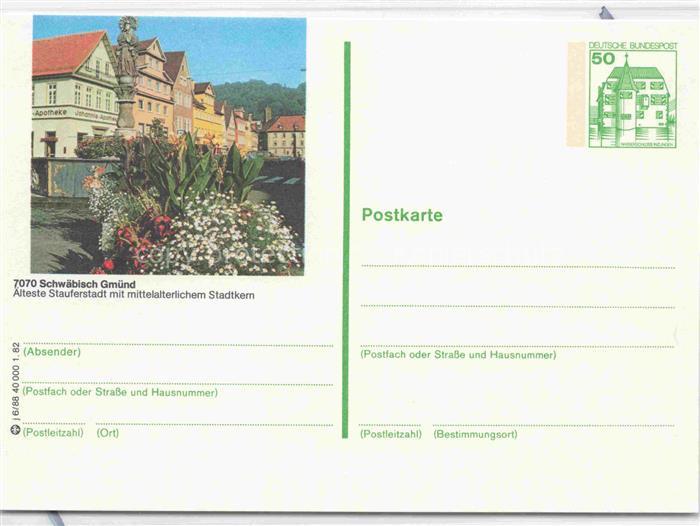 Schwaebisch Gmuend BW Mittelalterlicher Stadtkern Brunnen aelteste Stauferstadt