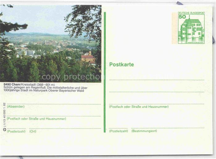 Cham  Oberpfalz Stadtpanorama 1000jaehrige Stadt Naturpark Oberer Bayerischer Wa