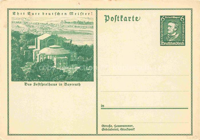BAYREUTH Bayern Festspielhaus Serie Ehrt Eure deutschen Meister