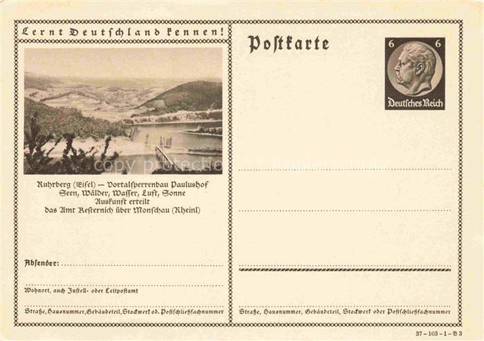 Ruhrberg Eifel Simmerath NRW Vortalsperrenbau Paulushof Serie Lernt Deutschland
