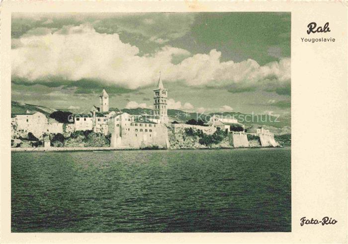 Rab  Croatia Ansicht vom Meer aus